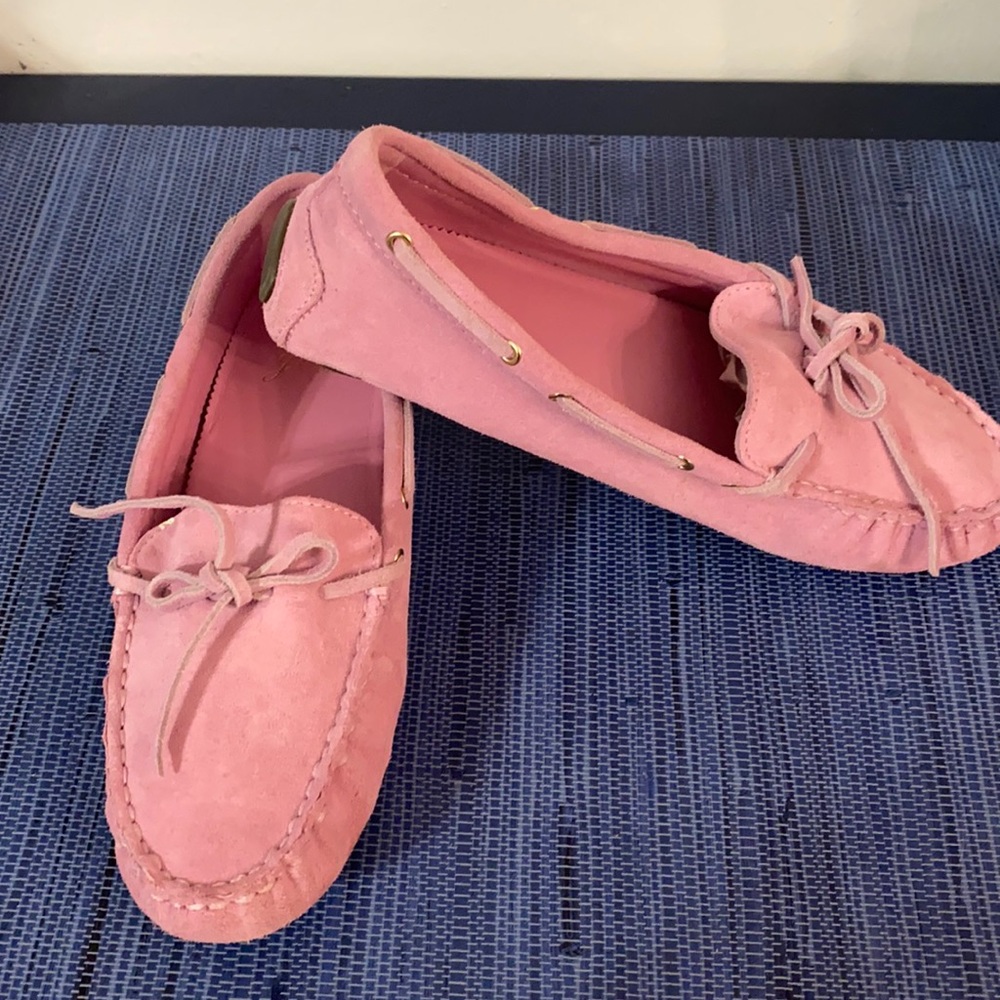 J. Crew Driving Moccasins, Suede Sundrenched Peony